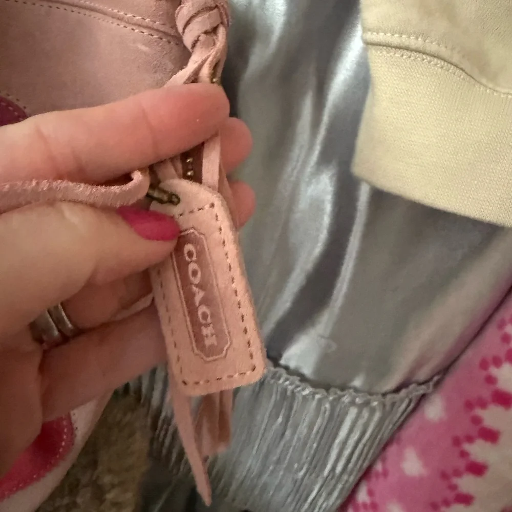 Coach Pink and Green Floral Satchel and Clutch - Picture 8 of 16